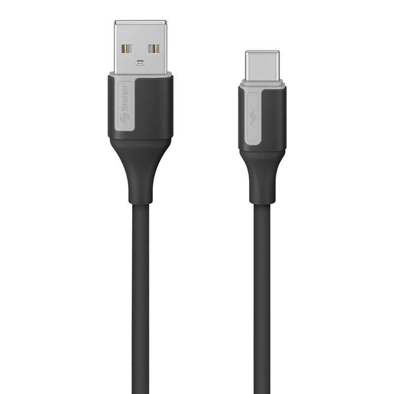 Steren Cable Usb A Usb C De 1 M 65 W Color Negr... image number null