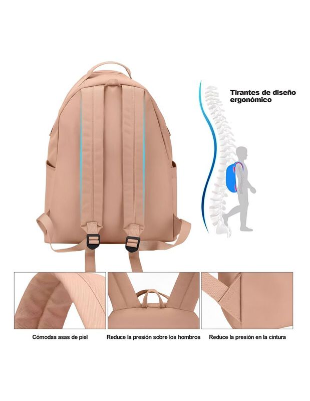Mochila Escolar Pink Brule image number null