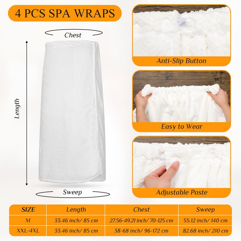 Toalla Spa Wrap Tigeen Para Mujer, Ba&ntilde;o Y Ducha... image number null
