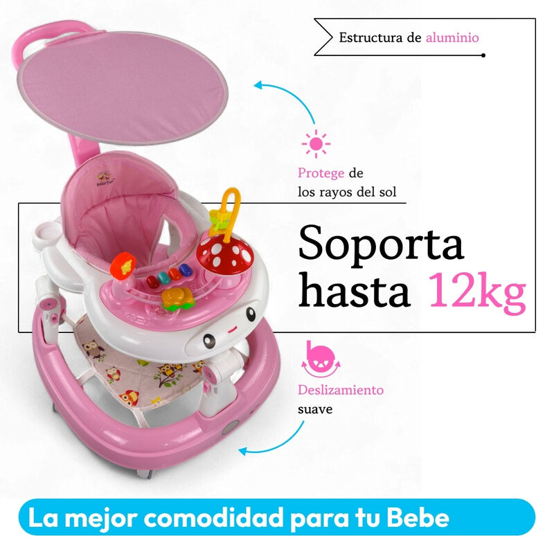 Andadera Plegable C/ Sombrilla Hongo Musical Mo... image number null