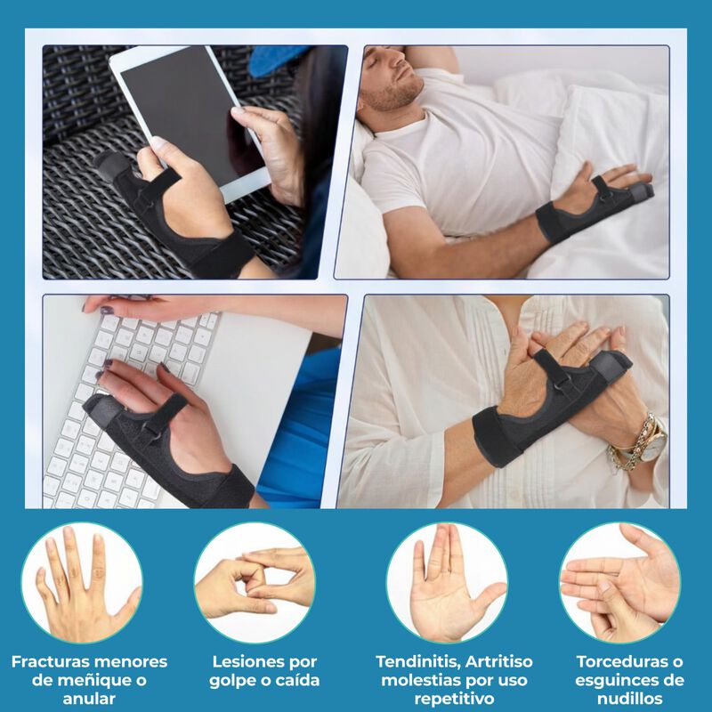 F&eacute;rula para Dedo Me&ntilde;ique o Anular |Doble Soport... image number null