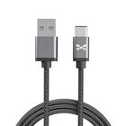 Cable Datos GHOSTEK USB-A a USB-C 3m trenzado Universal Gris