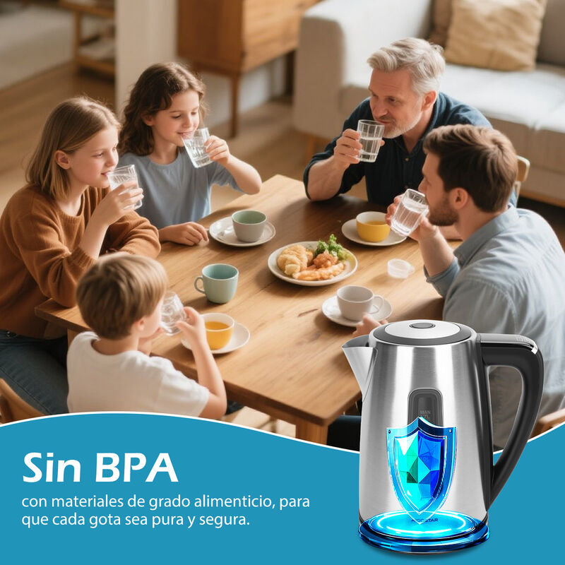Aigostar Tetera El&eacute;ctrica De Acero Inoxidable 1... image number null