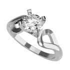 Anillo de Compromiso en Oro Blanco 14K con Circonia -  Talla:5/ FJ829-14W-CZ-5