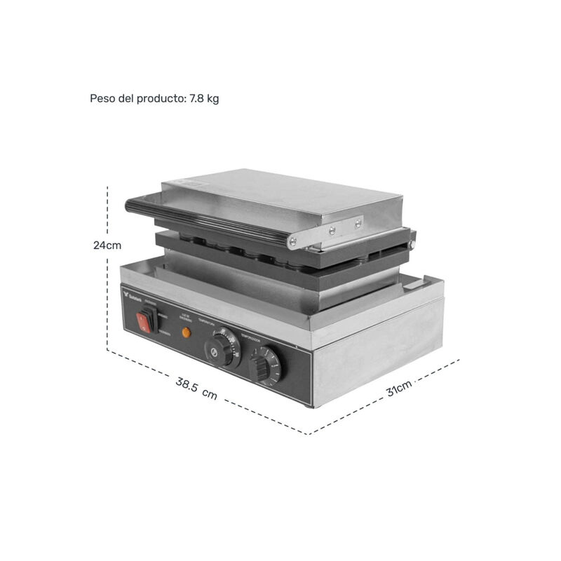Wafflera Antiadherente El&eacute;ctrica Moldes Figuras... image number null