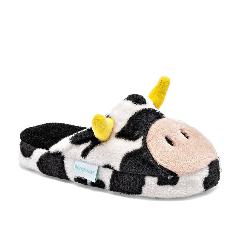 Huarachetas Pantufla para ni&ntilde;a. Negro blanco image number null