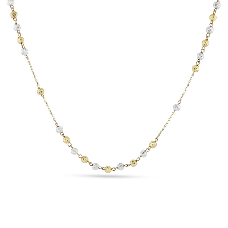 Rosario De Oro Amarillo Y Blanco 14K (55 Cm) (1... image number null
