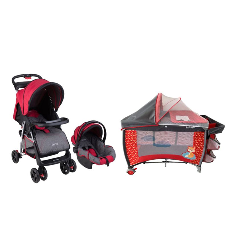 Set Cuna Corral Cambiador Idara + Carriola Sist... image number null