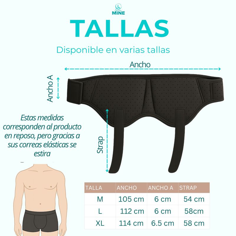 Faja Inguinal Para Hombre Con Soporte Ajustable... image number null