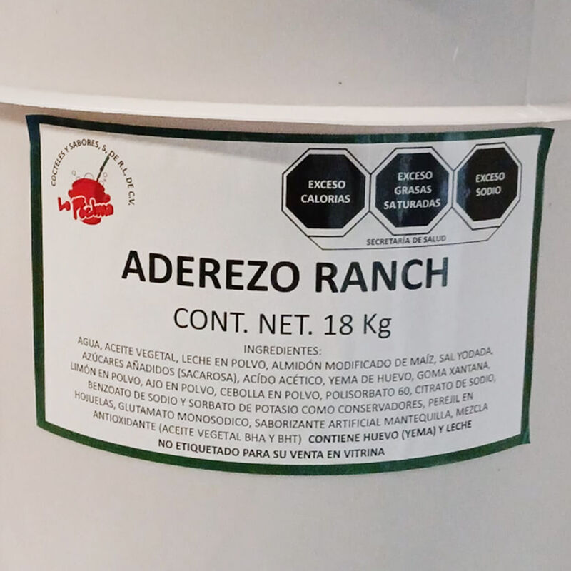 Aderezo Ranch La Pócima 18 kg image number null