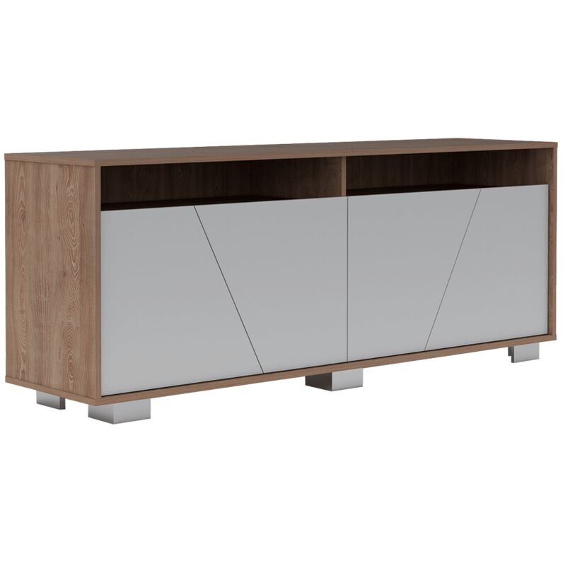 Mesa Para Tv Orus, Miel Y Blanco, Con Espacio P... image number null