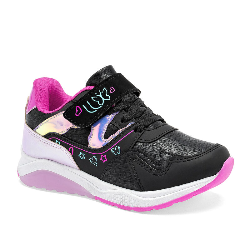 Lux-10 Tenis urbano para ni&ntilde;a. Negro rosa fiush... image number null