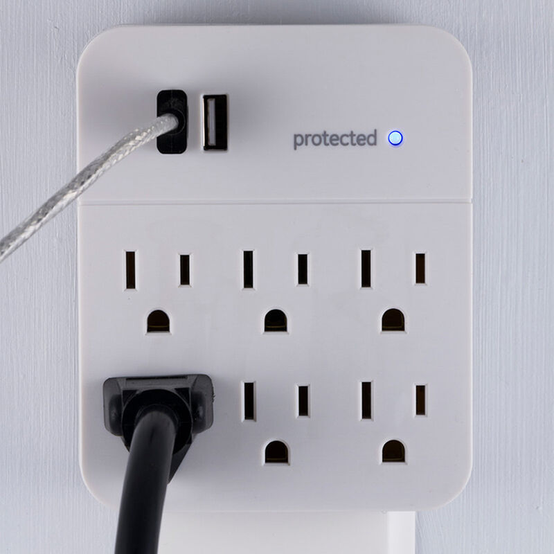 Multicontacto Pared 6 Ac + 2 Usb image number null