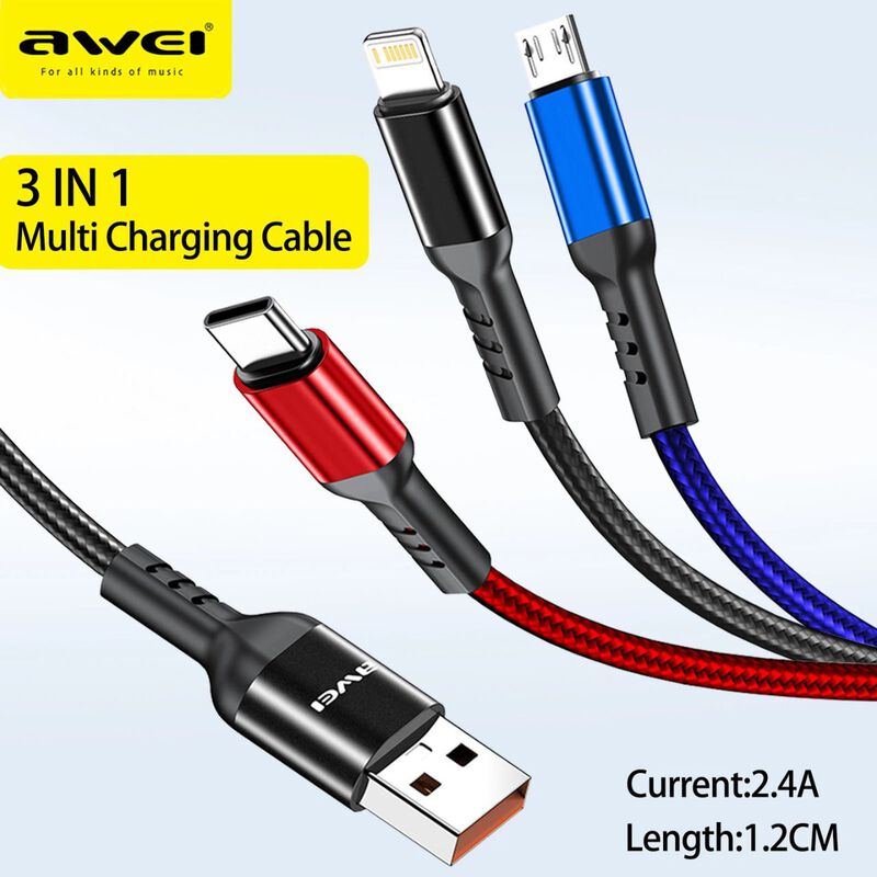 Awei Cl-971 Cable De Carga Y Transferencia (neg... image number null