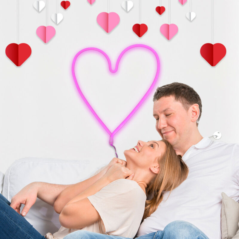 L&aacute;mpara Led En Forma De Coraz&oacute;n image number null