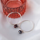 Arracadas de plata con perla negra