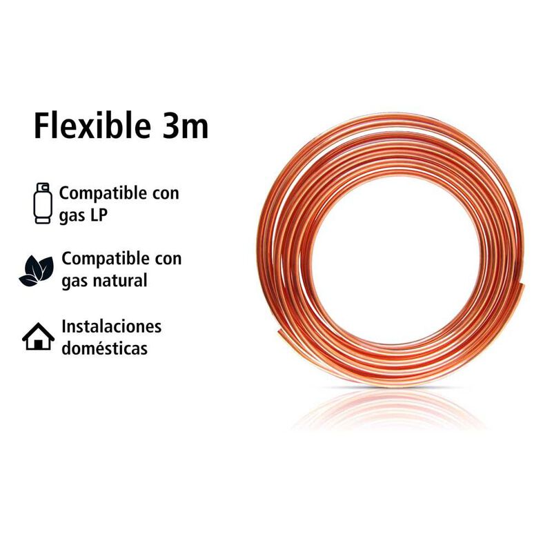 Tubo De Cobre Babycoil Rollo De 3 M 3/8&rdquo; image number null