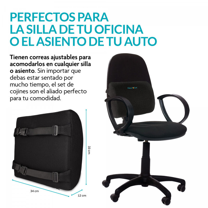 Set de Almohada Lumbar y Cojín Para Coxis image number null