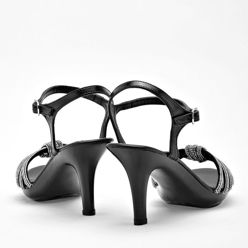 Joza Zapatillas de fiesta para mujer negro plat... image number null