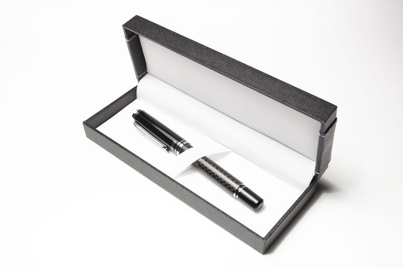 Pluma Bizzarro Negro Con Plata-tinta Negra Gua-... image number null