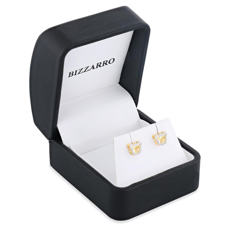 Aretes De Osito Oro Amarillo 14k 6pts Diamante ... image number null