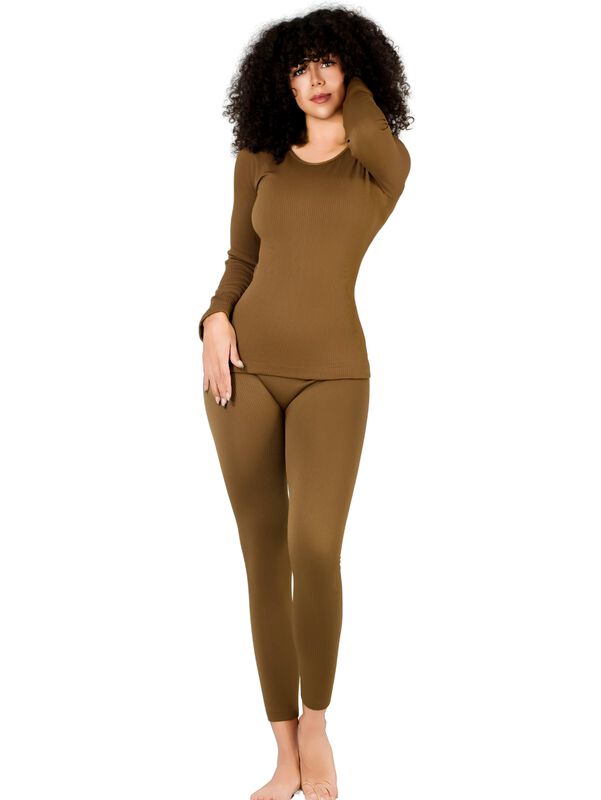 Conjunto Térmico Mujer Pijamas Blusa Y Legging ... image number null