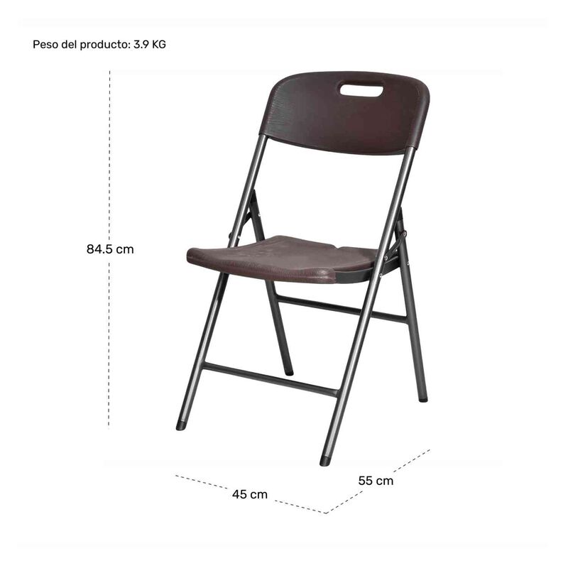 Set Kit 6 Sillas Plegables Pvc Jard&iacute;n Exterior ... image number null