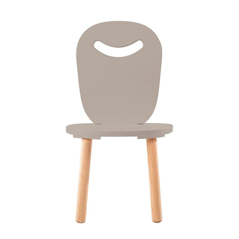 Silla Infantil Moderna de Madera Gris Oscura image number null