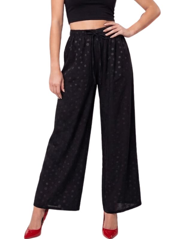 Pantal&oacute;n Palazzo Panta-1016 Negro Pantal&oacute;n Holg... image number null