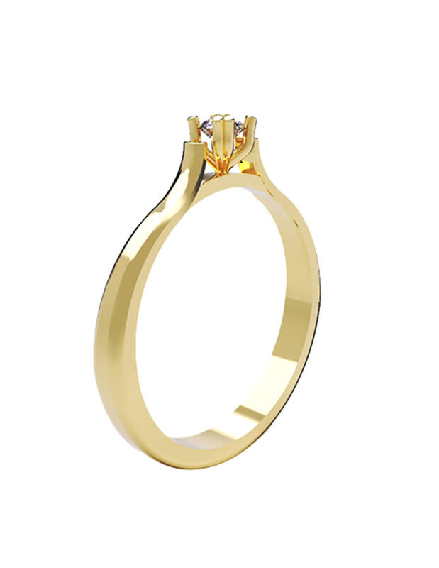 Anillo de Compromiso en Oro de 10K con Circonia... image number null