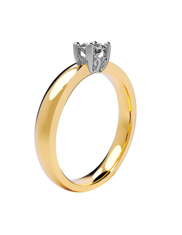 Anillo de Compromiso de 14K con Diamante de Lab... image number null