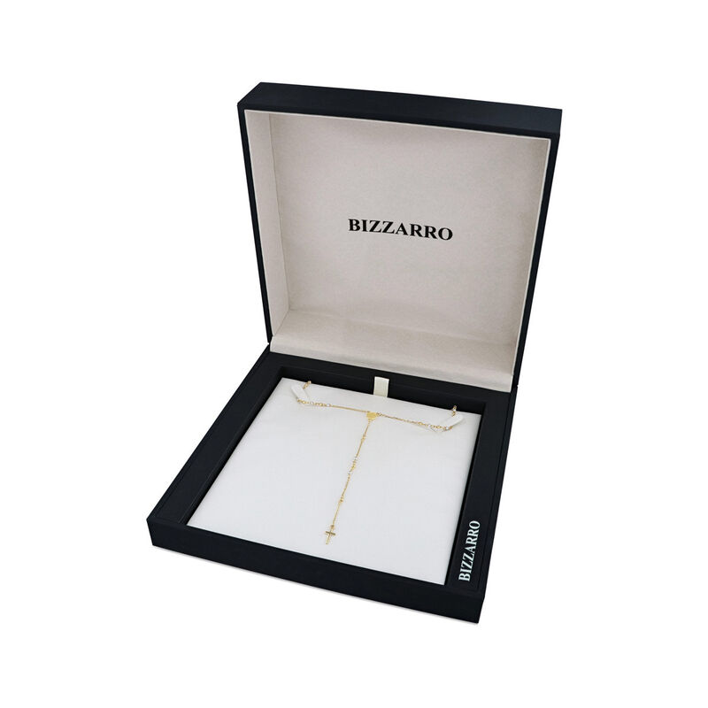 Rosario De Oro Amarillo Y Blanco 14K (60+12Cm) image number null