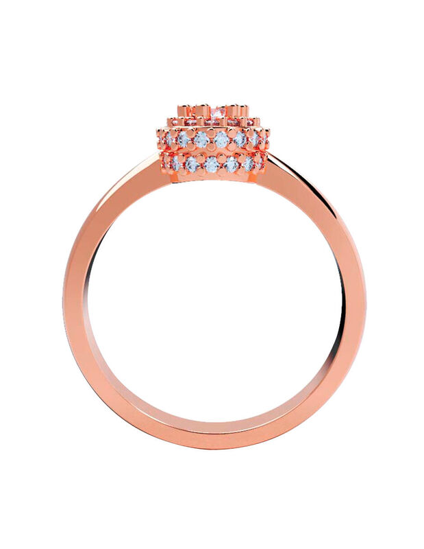 Anillo de Compromiso de 14K con Diamante de Lab... image number null