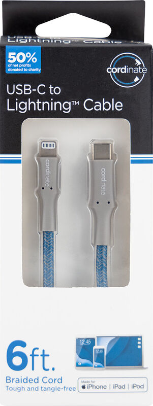 Cable USB-C to Lightning 6ft Azul image number null