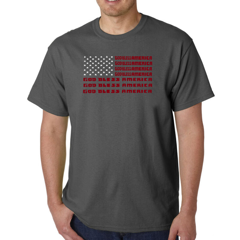 Camiseta Word Art Para Hombre - God Bless Ameri... image number null