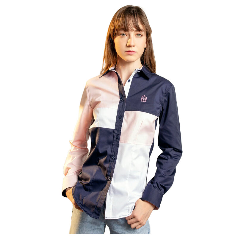 Blusa Blanca-Azul-Rosa LuQtari Talla CH image number null