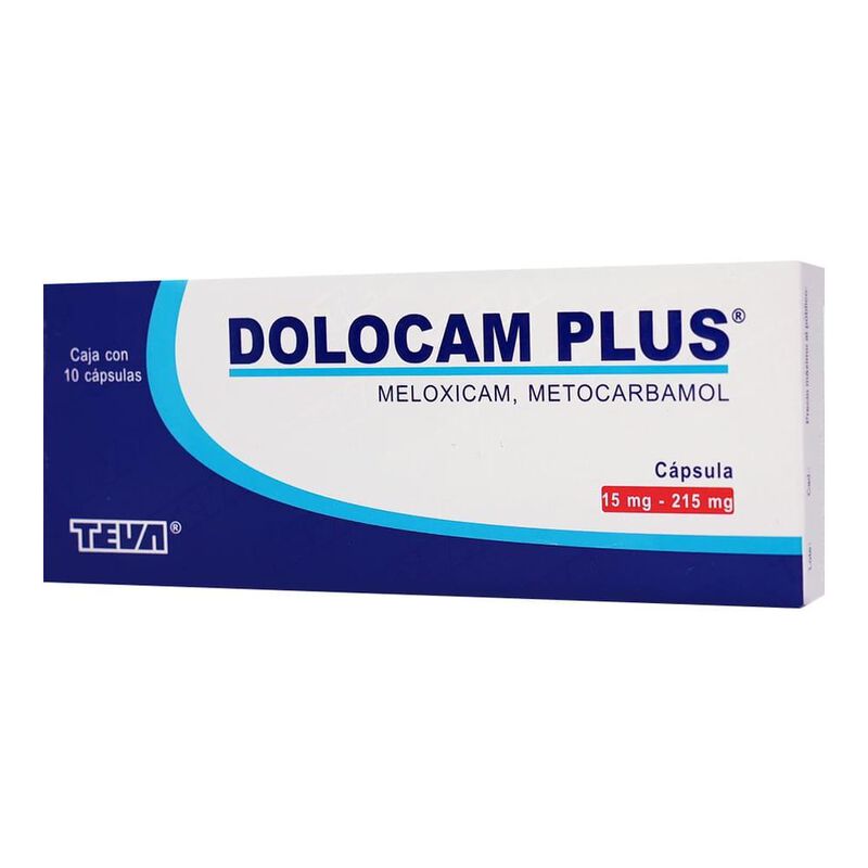 Dolocam Plus 15mg-215mg Caja con 10 c&aacute;psulas 15... image number null