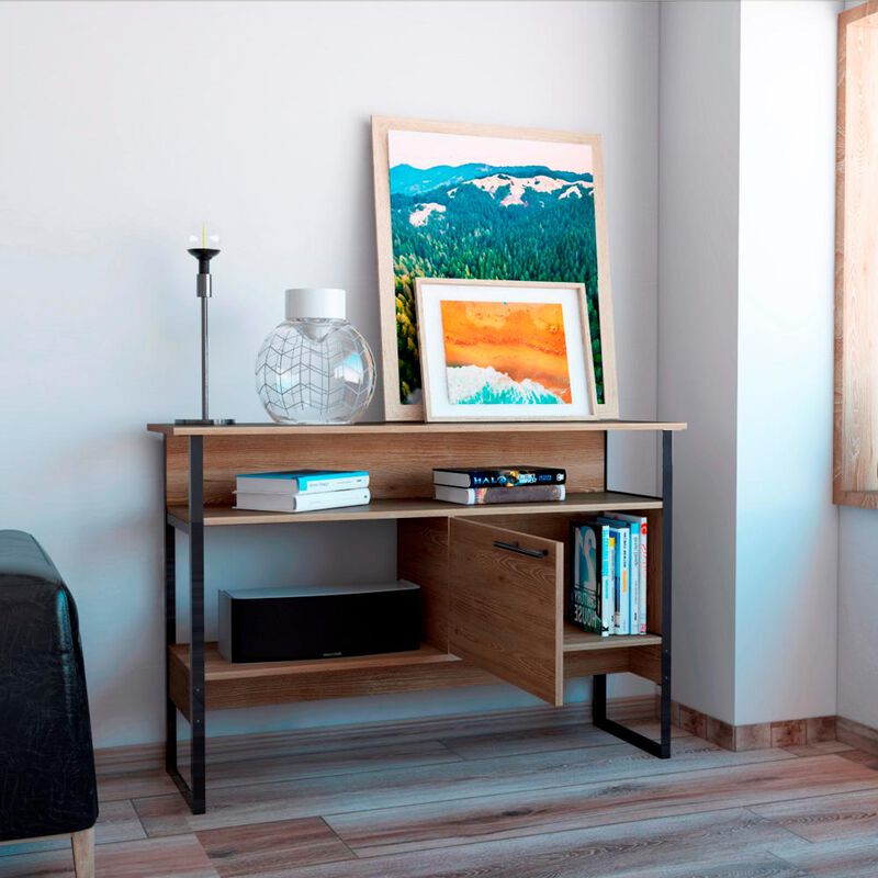 Mueble Auxiliar Recibidor Korina Miel Virtual M... image number null