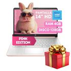 Hp Pink Intel N150 128gb Ufs 4gb Ram 14 Pale Rose Laptop Con Regalo