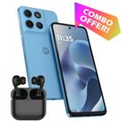 Combo Moto G17 Lte Doble Sim 256gb/4ram Celeste + Aud&iacute;fonos