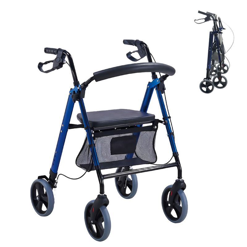 Andadera Rollator Sc-777 Azul Plegable Y Ajusta... image number null