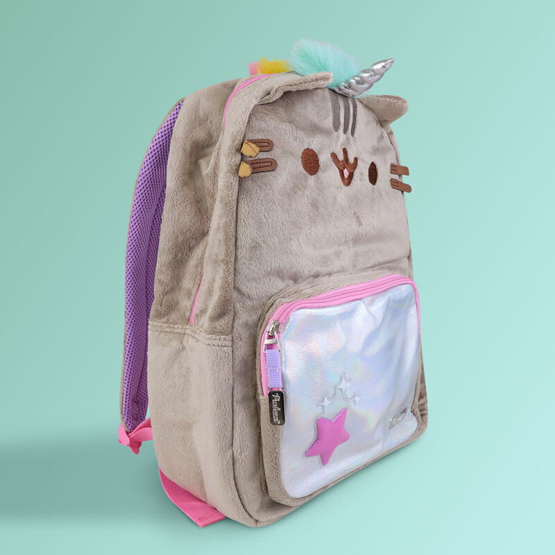 Mochila Pusheen Con Dise&ntilde;o De Gato Color Gris image number null