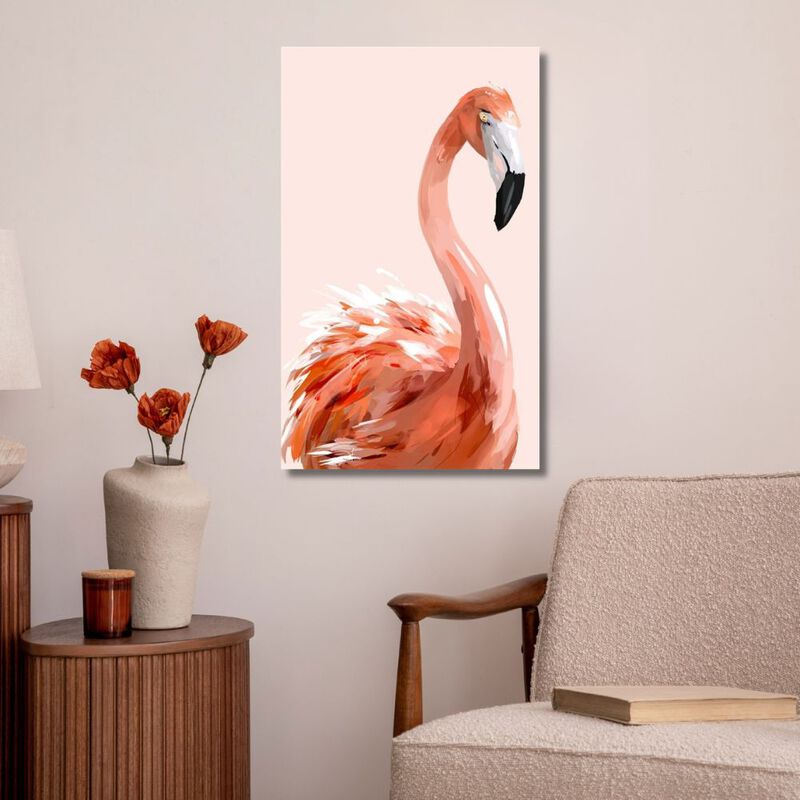 Cuadro Decorativo Impreso 20x30cm Flamingo image number null