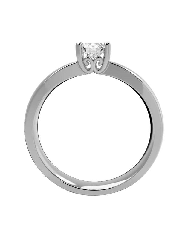 Anillo de Compromiso en Oro de 10K con Circonia... image number null