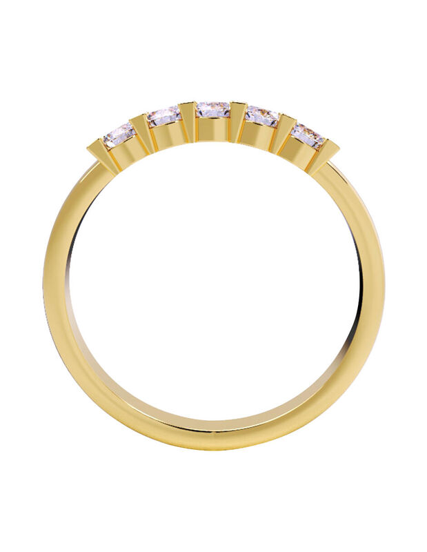 Anillo de Compromiso en Oro de 14K con Circonia... image number null