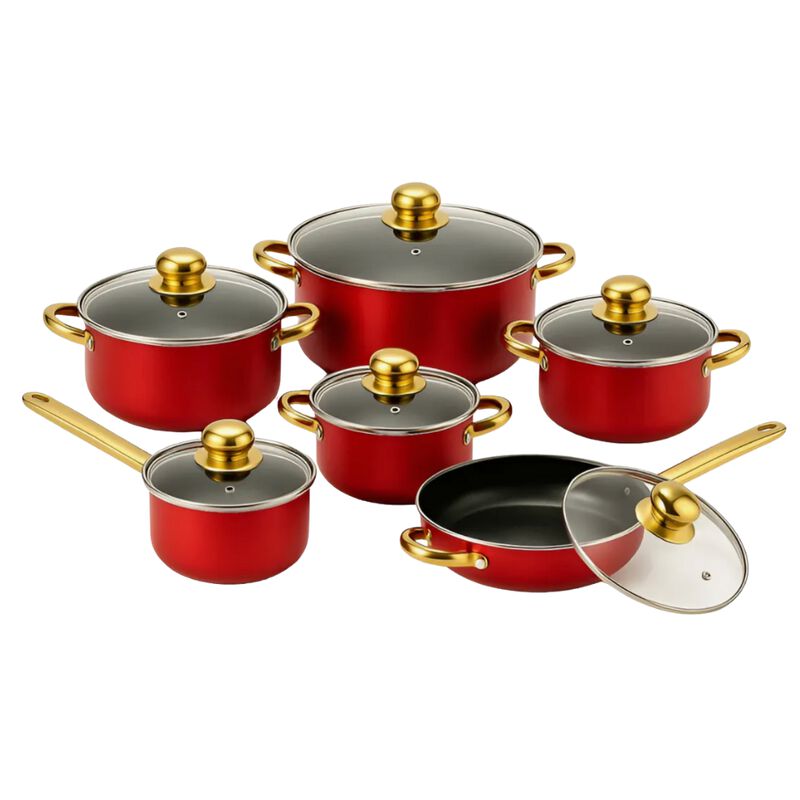Bater&iacute;a Cocina 12 Pz Acero Inoxidable Ollas Cac... image number null
