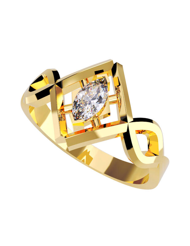 Anillo de Compromiso de 14K con Diamante de Lab... image number null