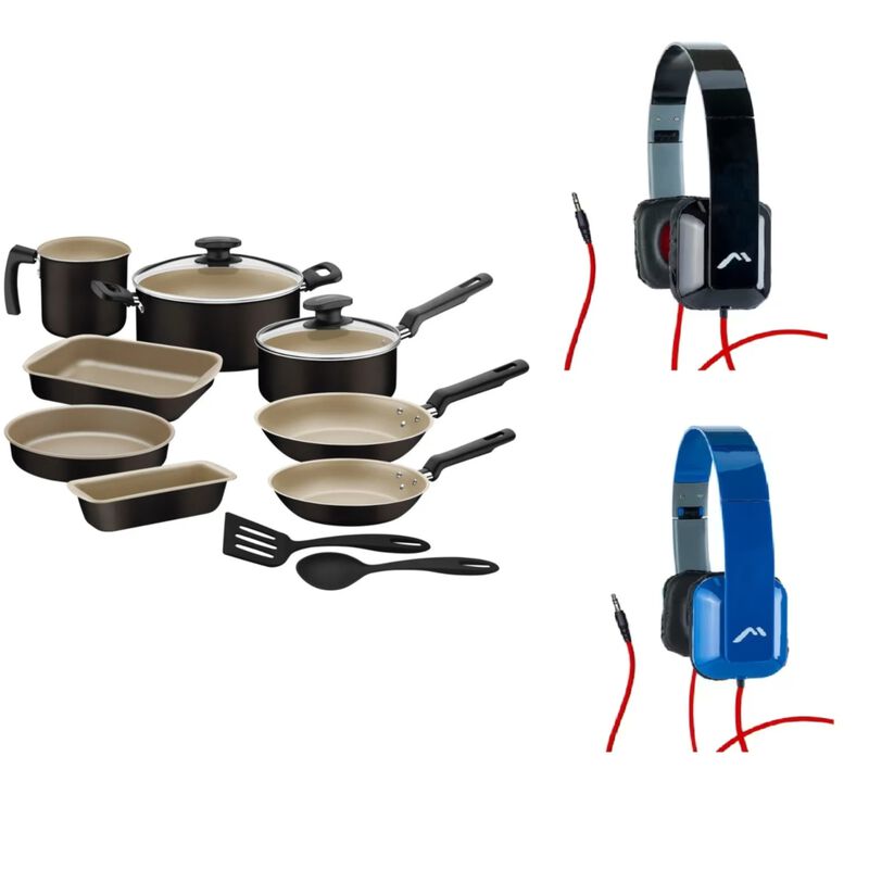 Bateria de Cocina Tramontina 12 Piezas Negra + ... image number null