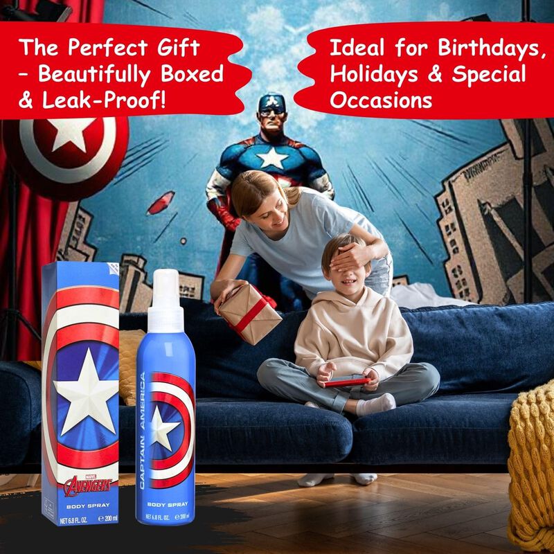 Spray Corporal Air-val Captain America 6.7 Oz 2... image number null