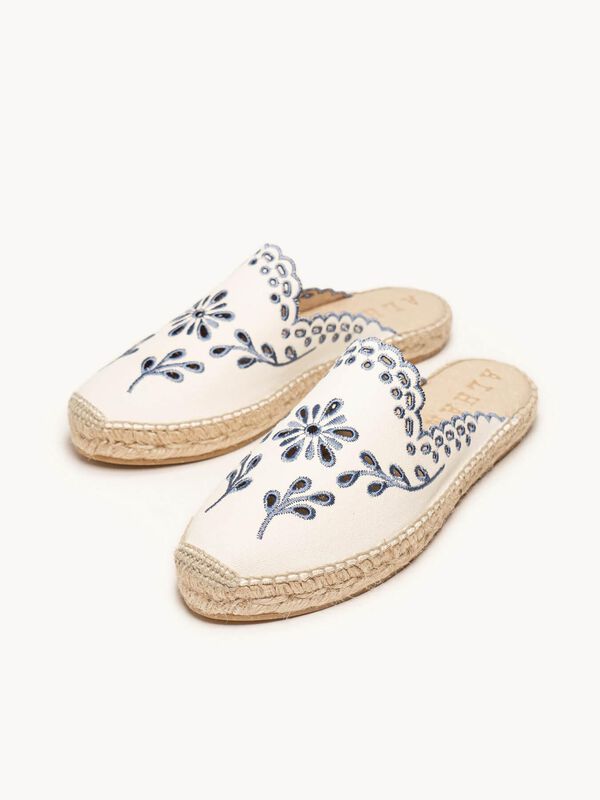 Loto Lona Bordada Azul Jeans image number null